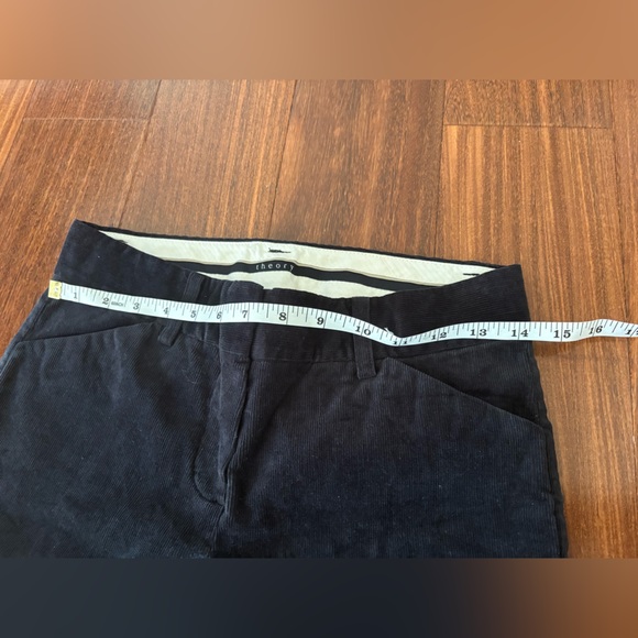 NWOT Theory Black Corduroy Flare Pants - Picture 6 of 8
